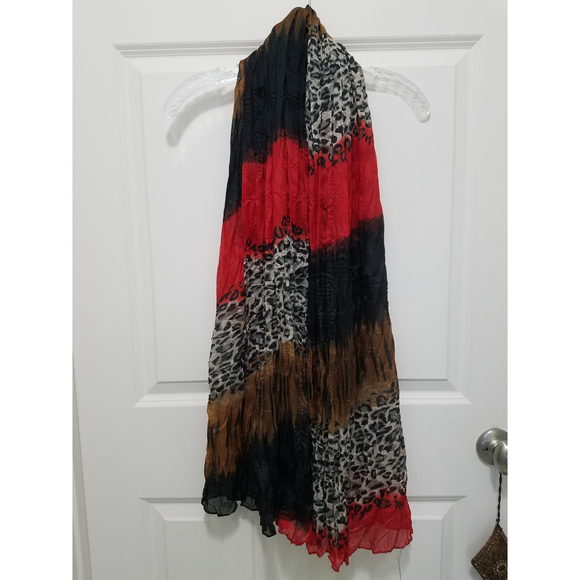 Leopard Prints Tye Dyed Scarf Wraps - Picture 4 of 6